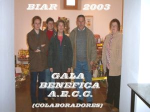 Biar Gala Benéfica contra el Cáncer, fotografías 2003